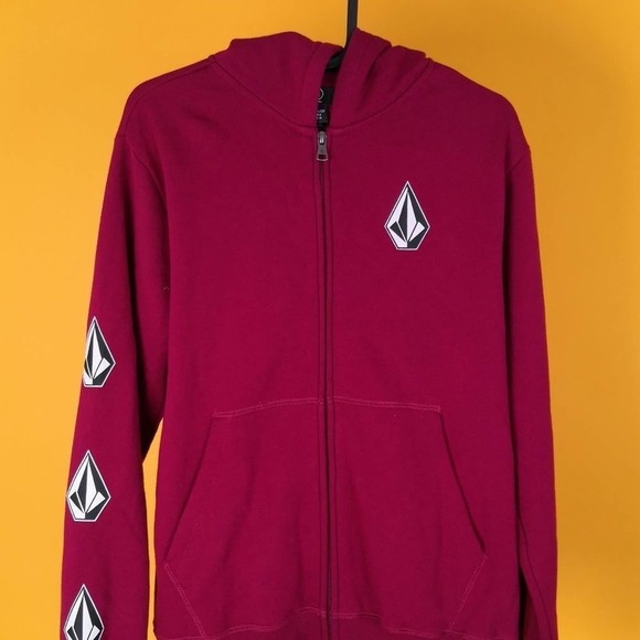 (P) Volcom Kids Girl sweater casual winter 2 pocket hoodie sz L ( 12 years) - Picture 3 of 9